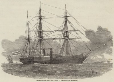 The New Spanish Steam-Ship Ysabel La Catolica by Edwin Weedon